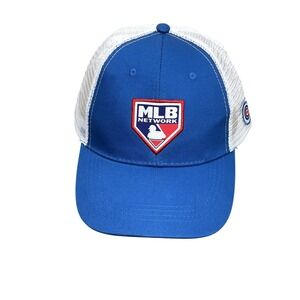 Chicago Cubs Hat Cap Snap Back Blue White Stylish MLB Baseball Mesh Mens